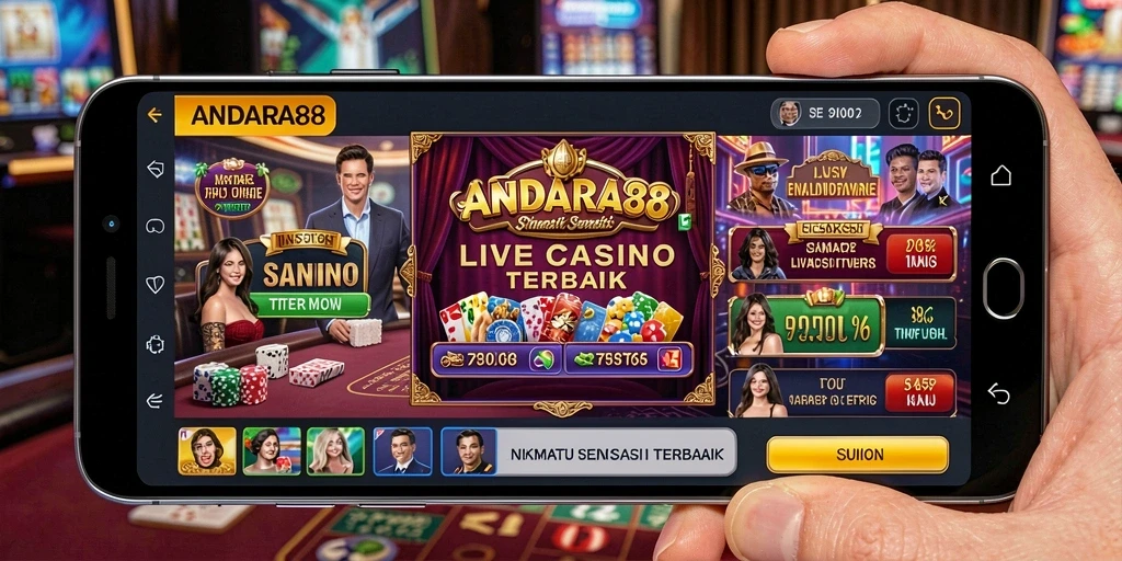 Tampilan gameplay LIVE Casino yang mendebarkan di ANDARA88.