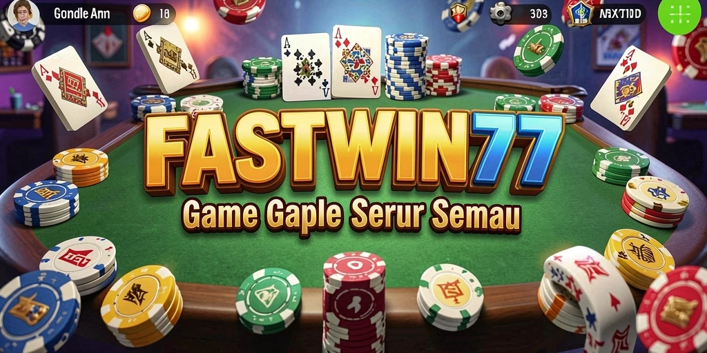 Tampilan utama FASTWIN77 menunjukkan keseruan gameplay Gaple.