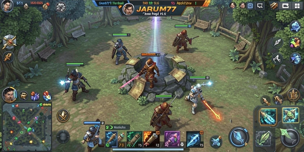 Tampilan gameplay JARUM77 yang menarik dan strategis.