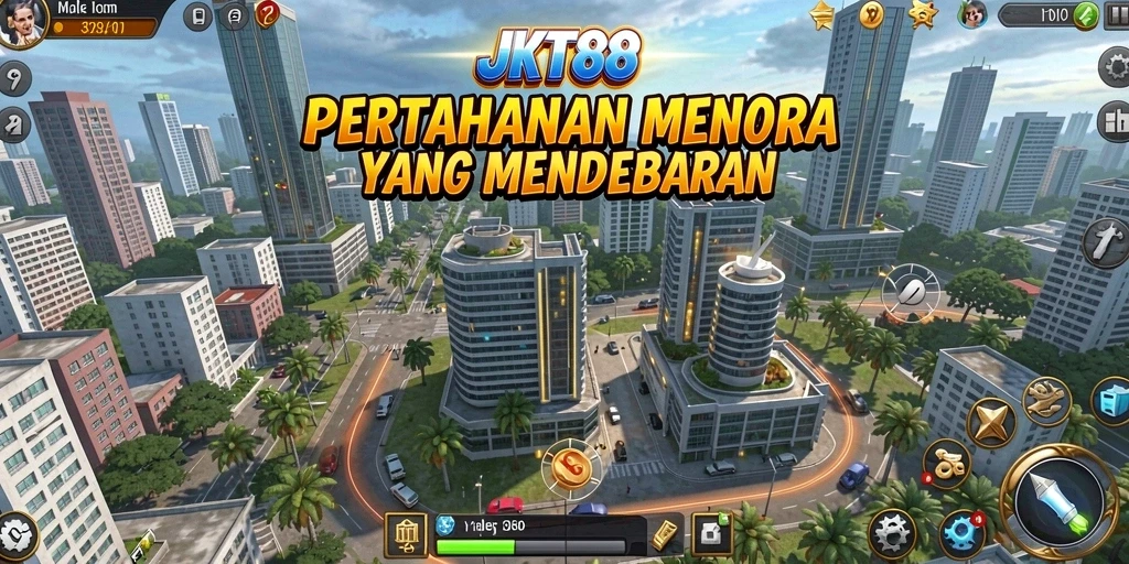 Tampilan gameplay menara yang menarik di JKT88.