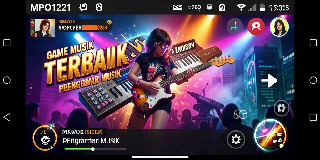 Tampilan menarik dari gameplay MPO1221 yang menghadirkan musik dan tantangan.