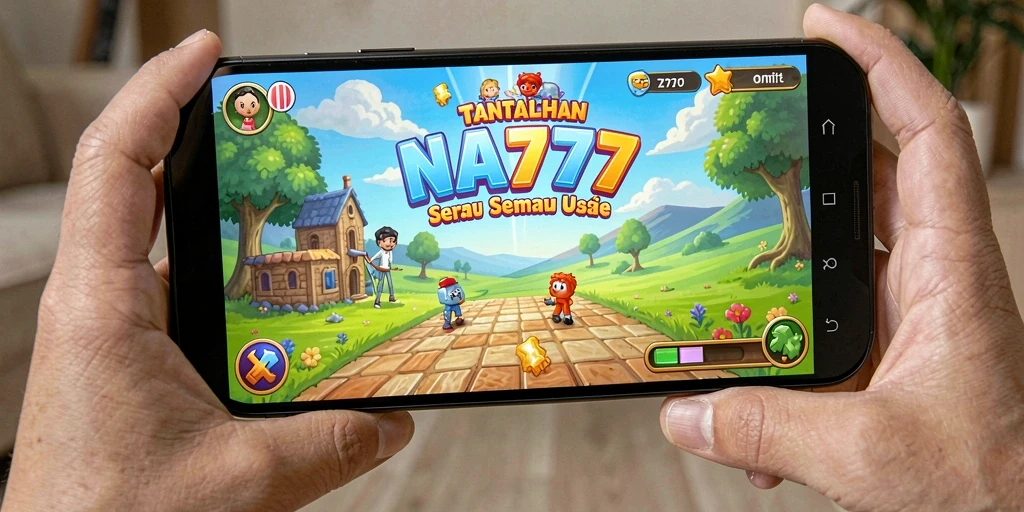Tampilan gameplay menantang dari NA777 yang penuh warna.