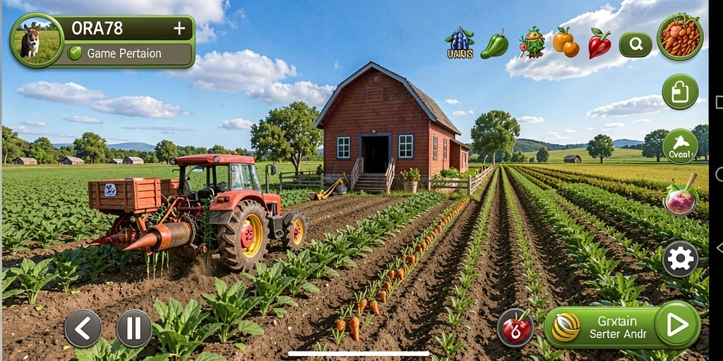 Gameplay ORA78 yang menyenangkan dan penuh warna dalam bertani.