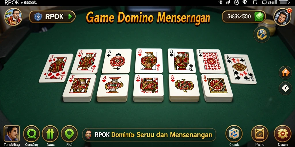 Tampilan gameplay Domino yang seru di RPOK.