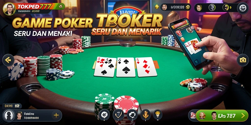 Screenshot gameplay seru dari aplikasi Poker TOKPED777.